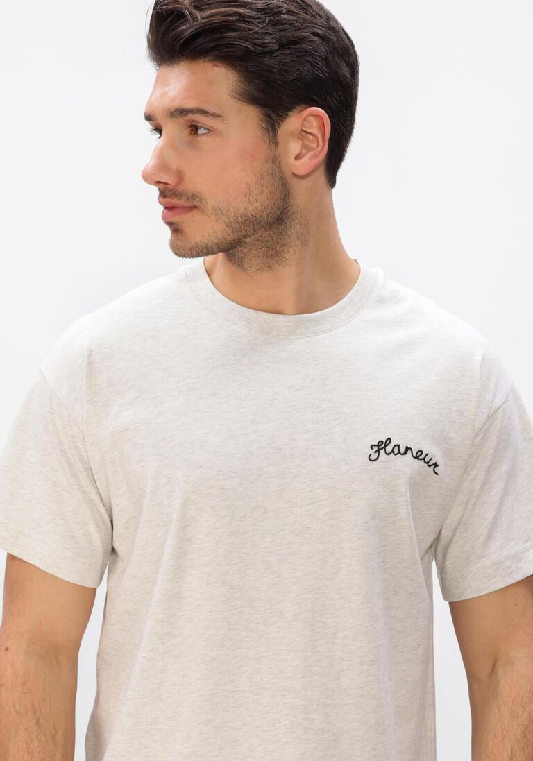 lichtgrijze flaneur t-shirt signature t-shirt