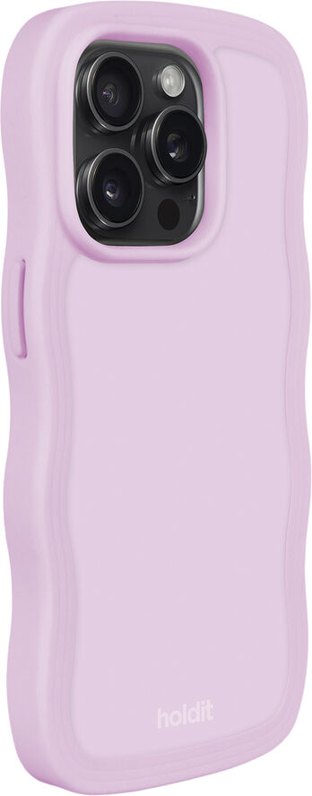 HoldIt Wavy Case iPhone 15 Pro Lilla