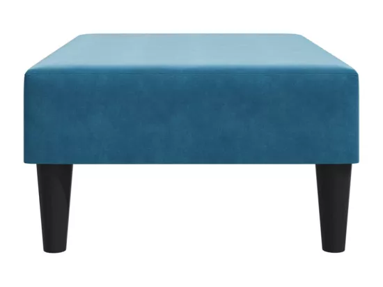 Repose-pied bleu 77x55x31 cm velours