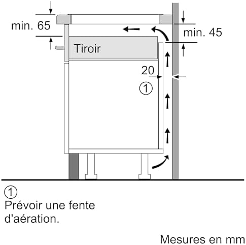 Bosch PUC611BB5E  Série 4, Plaque à Induction   3 Feux   60 cm   Puissance 4600 W   Noir : Cuisine et Maison