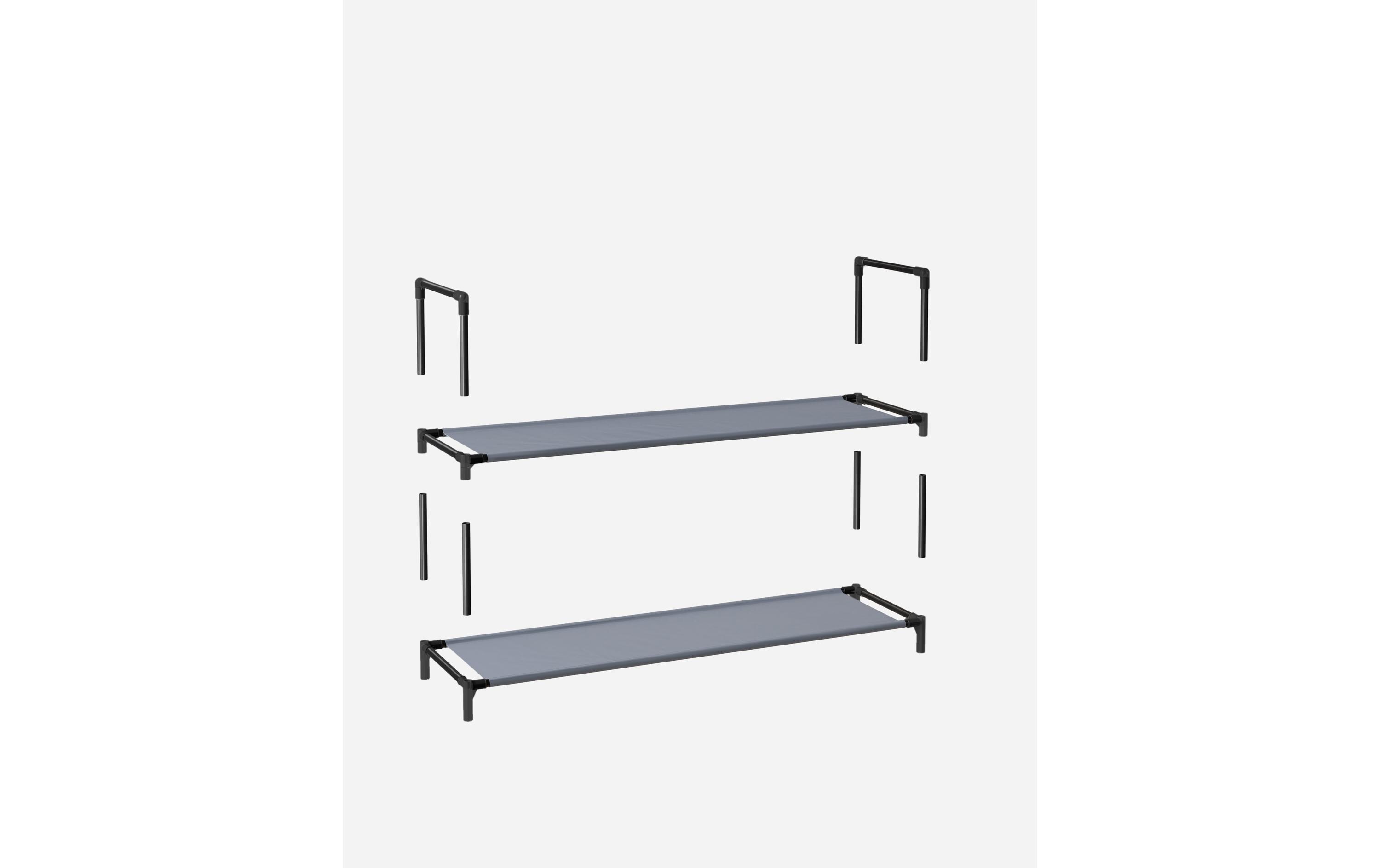 Schuhregal mit 10 Ablagen 45 x 173 cm, GrauSchuhorganizer