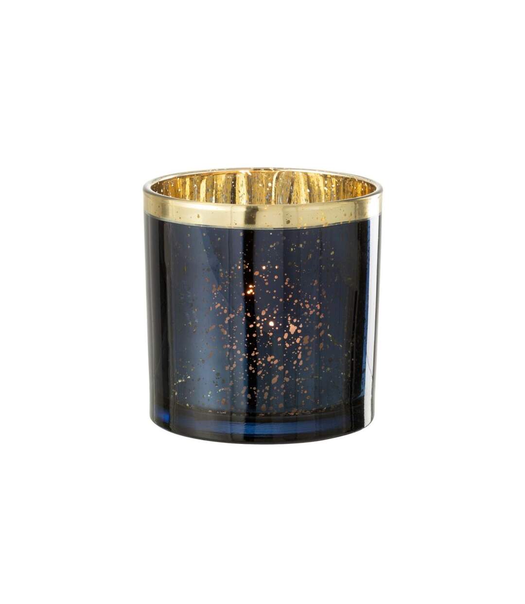 Paris Prix - Photophore Design En Verre robby 15cm Bleu