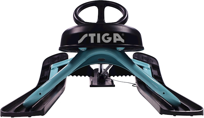 (109x50.5cm) Snow Racer Iconic Winter Ski Schlitten mit Lenkrad und Zugseil (73-4211-09) - Türkis
