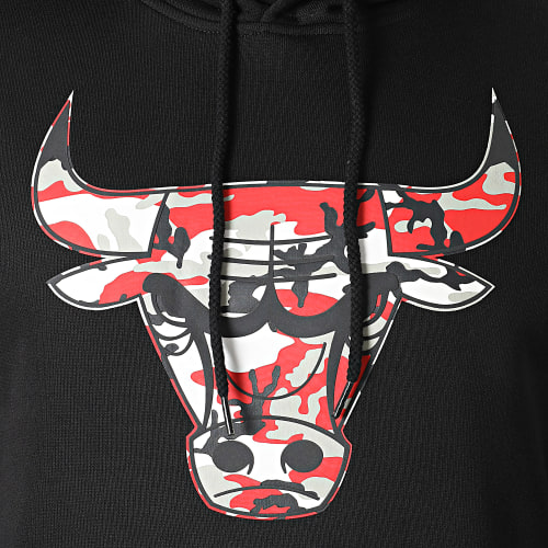Sweat Capuche Infill Team Logo Chicago Bulls Noir