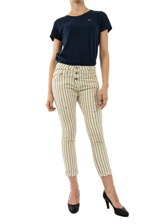pantalons please p78z 2188 panna/oro