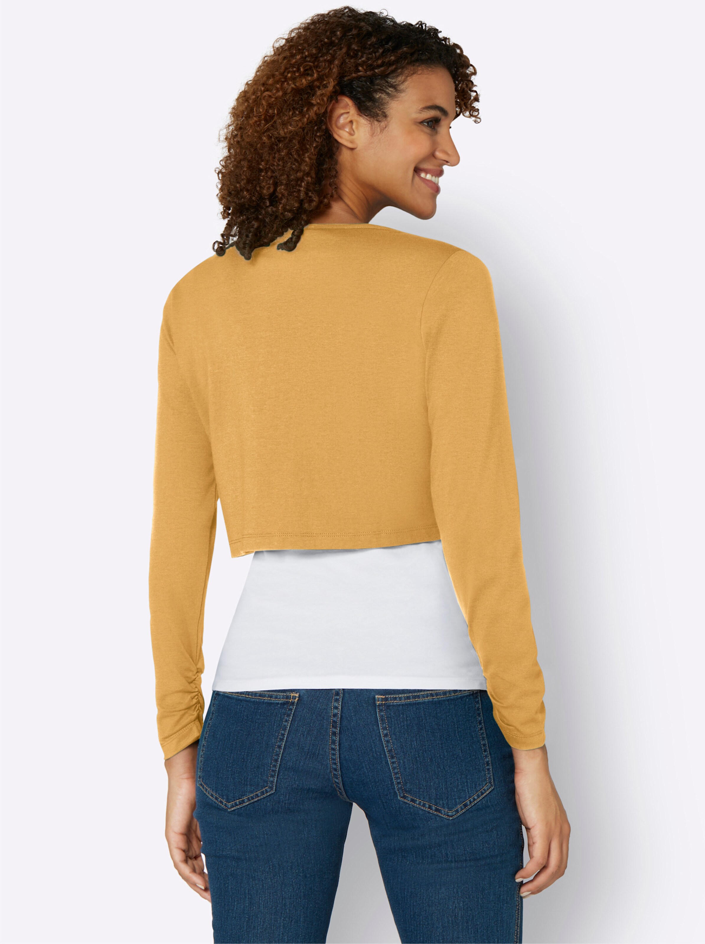 Shirtjacke in ocker