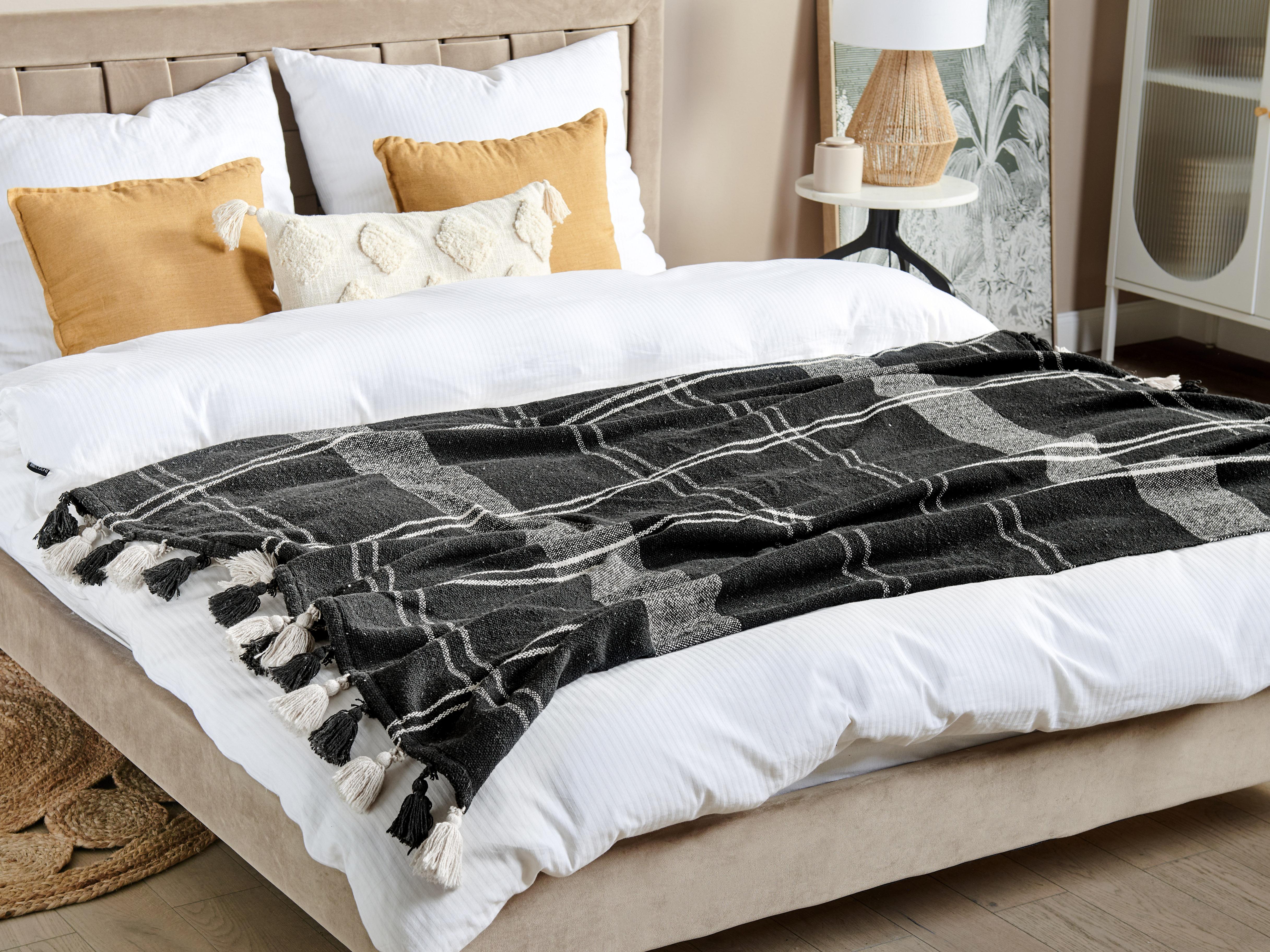 Plaid KULAC Katoen 130 x 170 cm Zwart