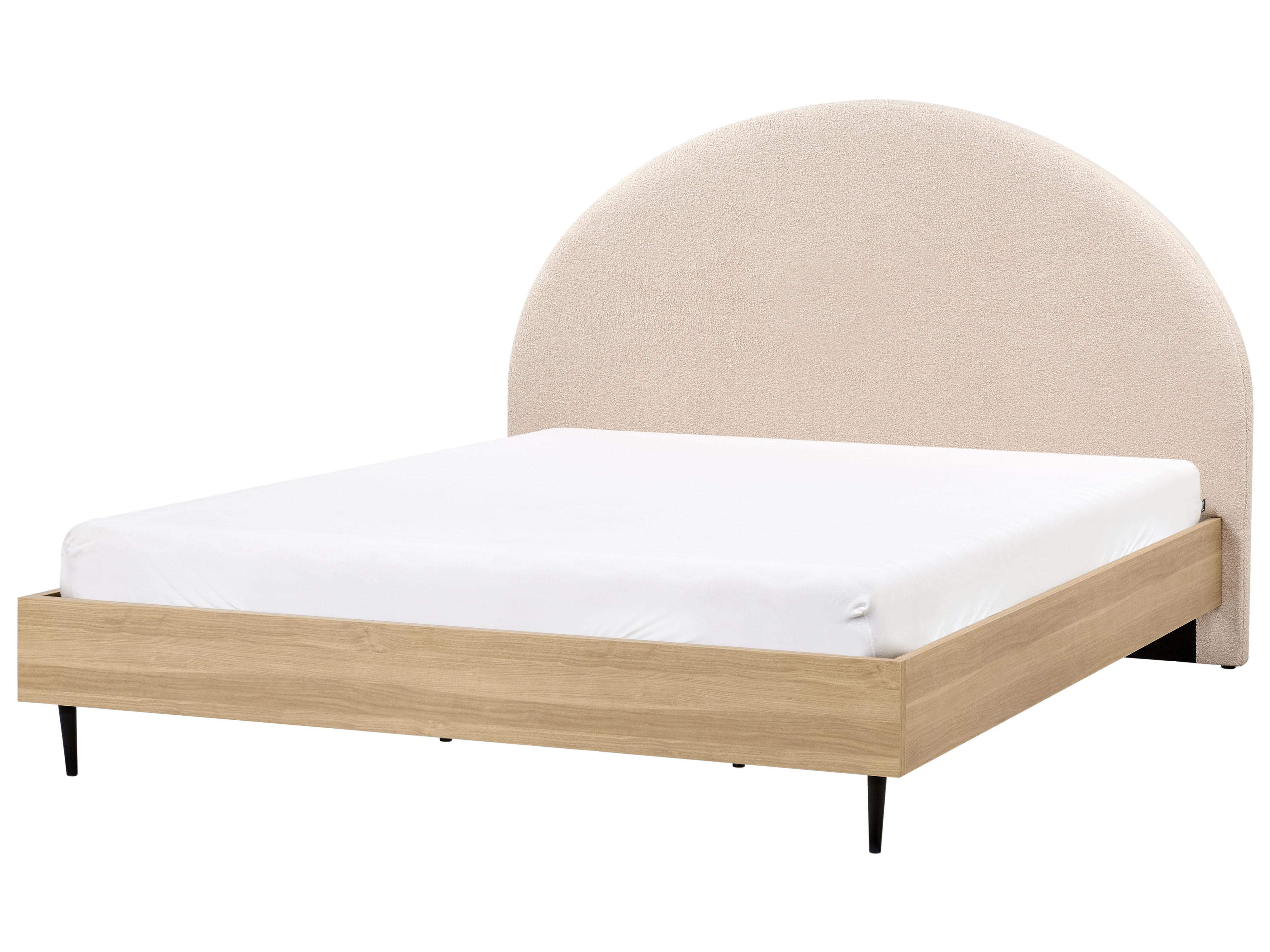 Bed Bouclé MILLAY 180 x 200 cm Beige