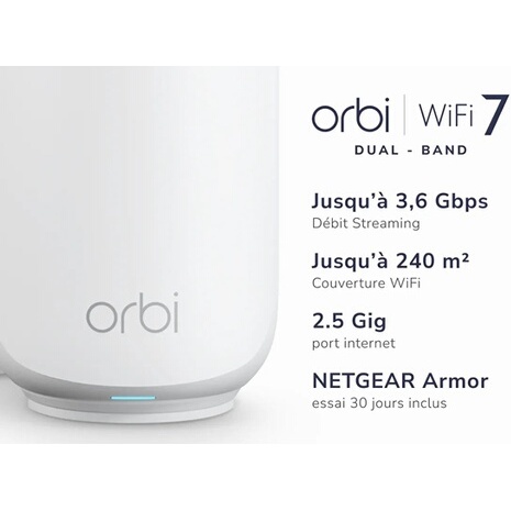 Répéteur WiFi Netgear ORBI3 DB WIFI7 2PK BNDL RBE372