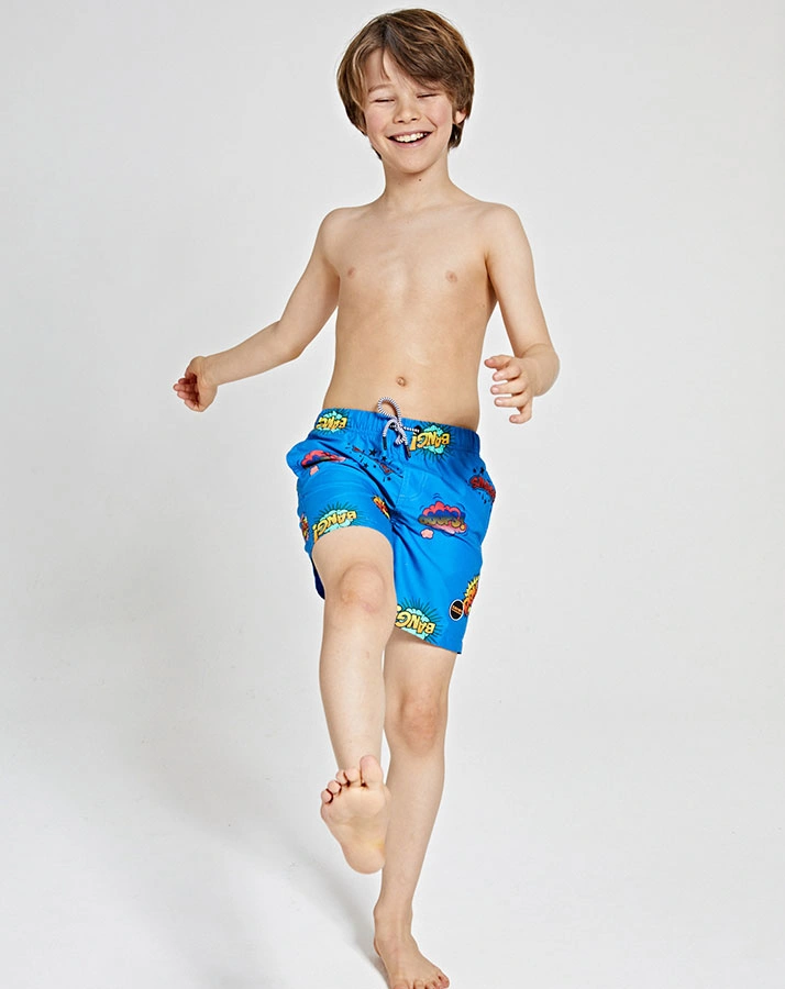 Badeshorts POW WOW in electric blue