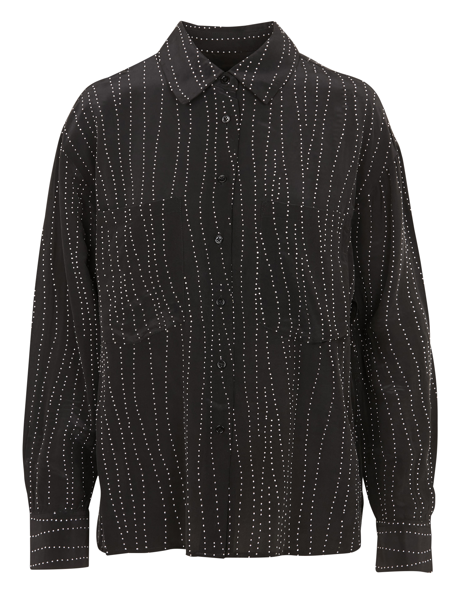 ZEFIRO - Chemise fluide à studs all over | Noir