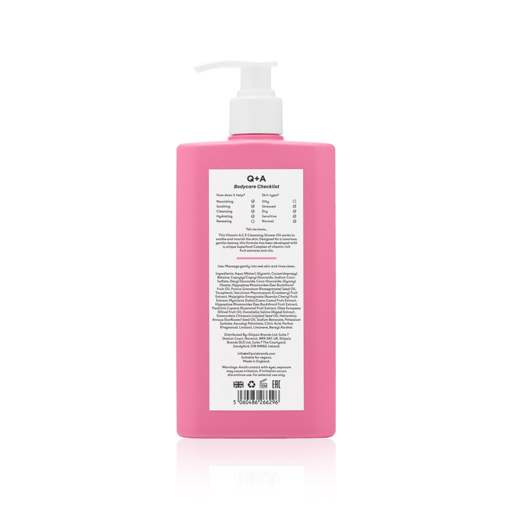 Q+A Vitamin A.C.E. Shower Oil250 ml