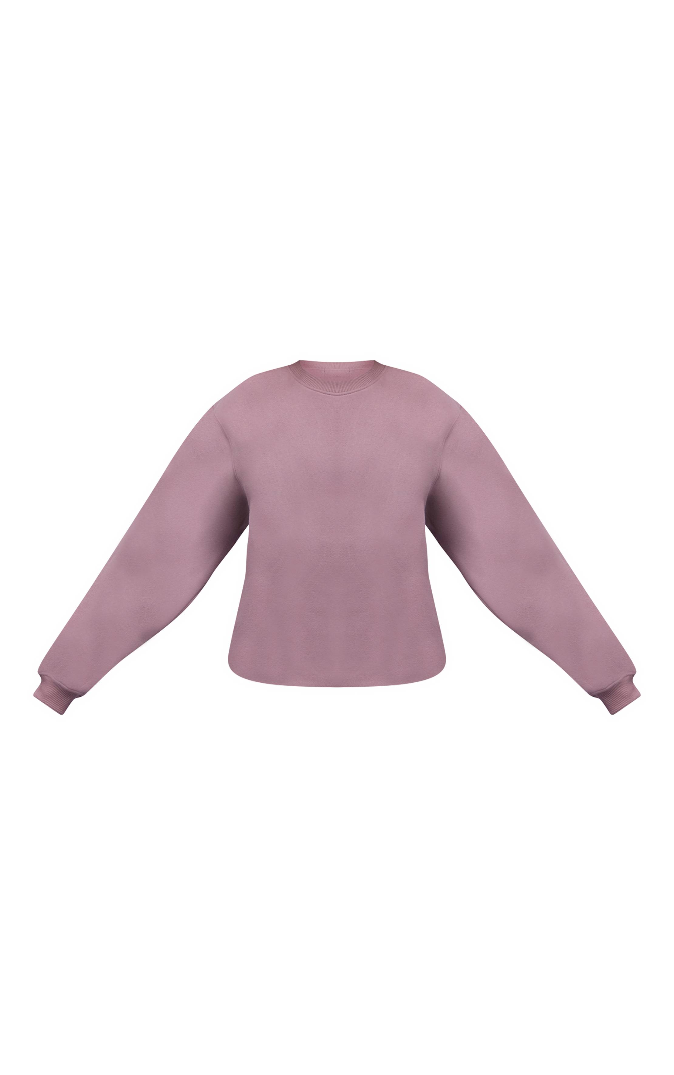 Mauve Sweatshirt Col Rond Oversize