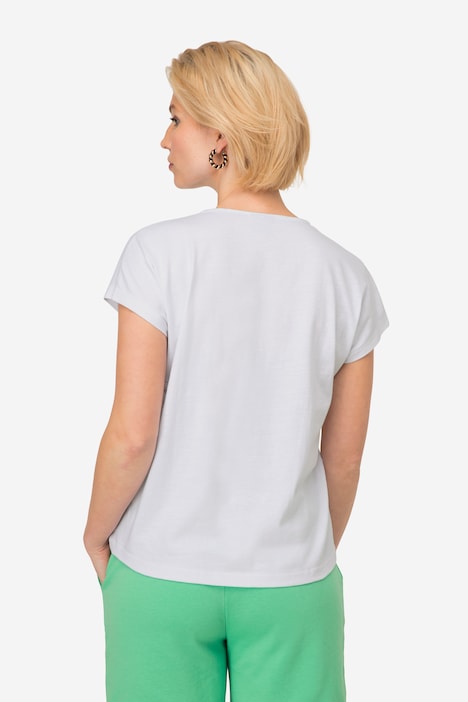T-Shirt, Robben Print, Rundhals, Halbarm, OEKO-TEX Made in Green