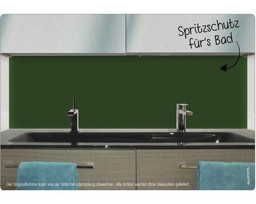 Badkamer achterwand mySPOTTI aqua forest green 90x45 cm