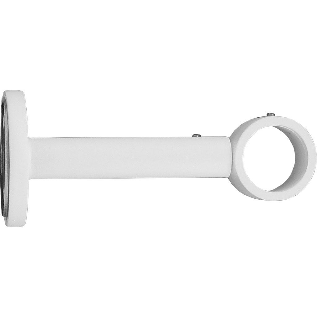 Support simple en aluminium et métal blanc mat 15cm