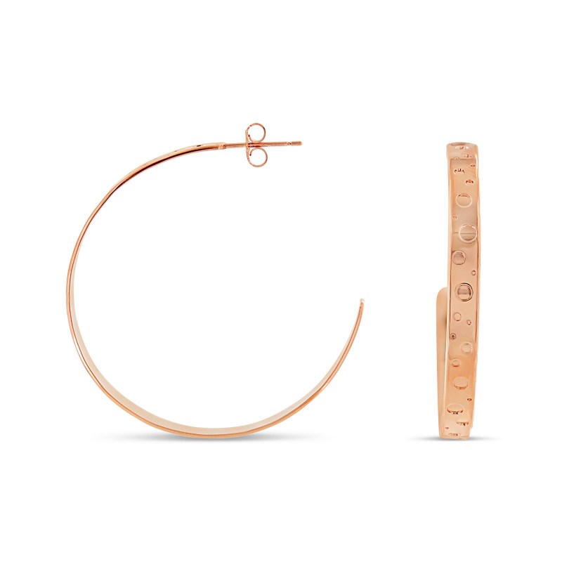 Boucles d'oreilles Marina plaqué or rose