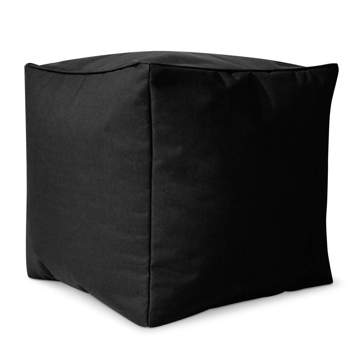 Green Bean Zitzakkruk 40x40x40cm met EPS-korrelvulling - Voetenbank Voetkussen Zitpoef voor Zitzakken - Vloerkussen voor Kinderen en Volwassenen - Voetsteun Zitkussen Zitkruk Zwart