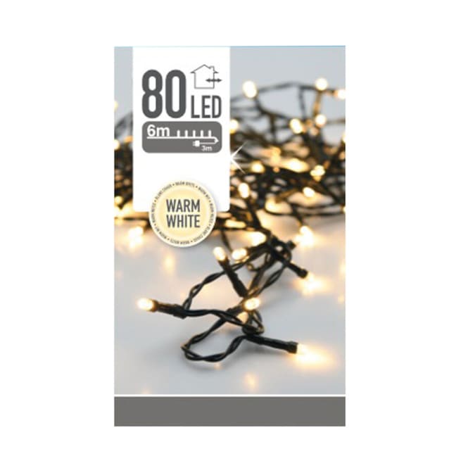 80er LED-Lichterkette - ca. 6 m