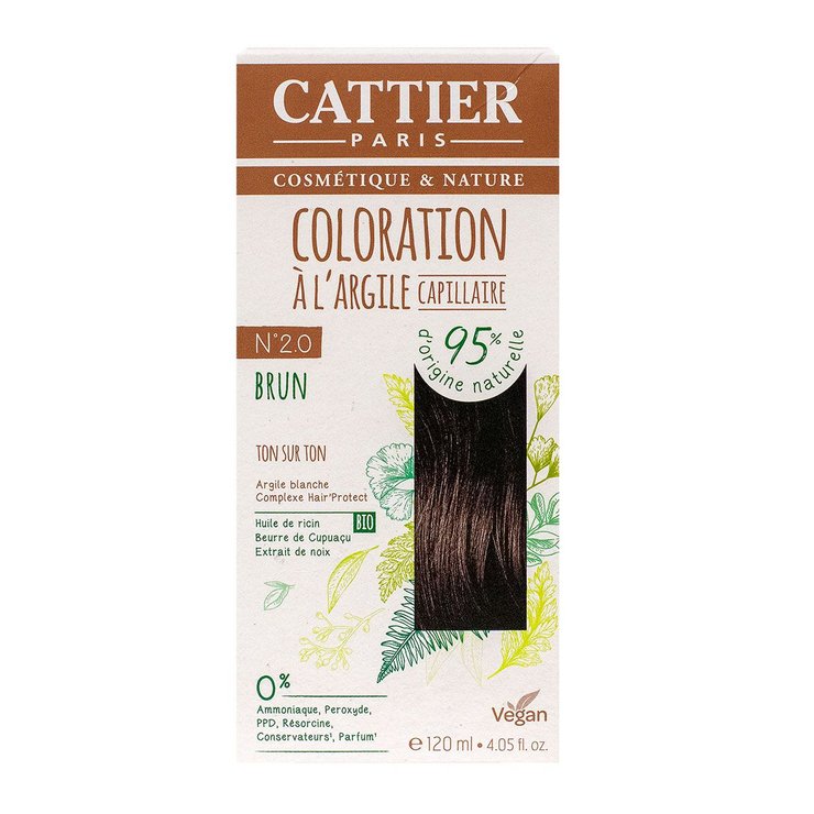 Kit capillaire à l'argile coloration n°2.0 brun 120ml