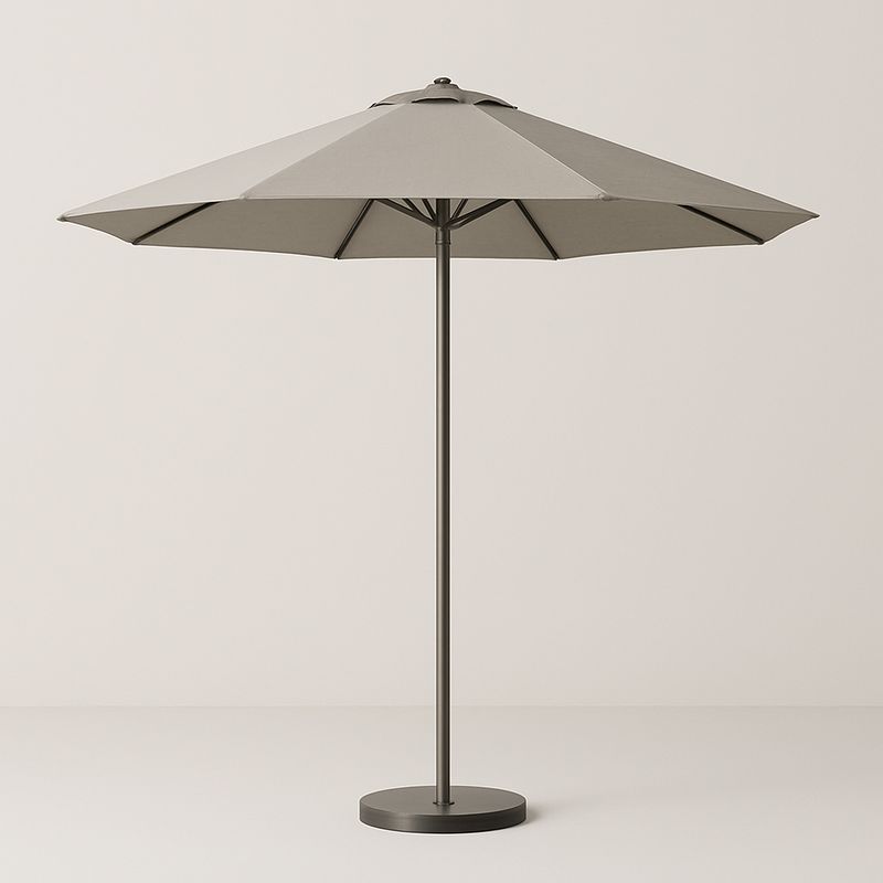 Gartenschirm Grau Aluminium Polyester 300cm