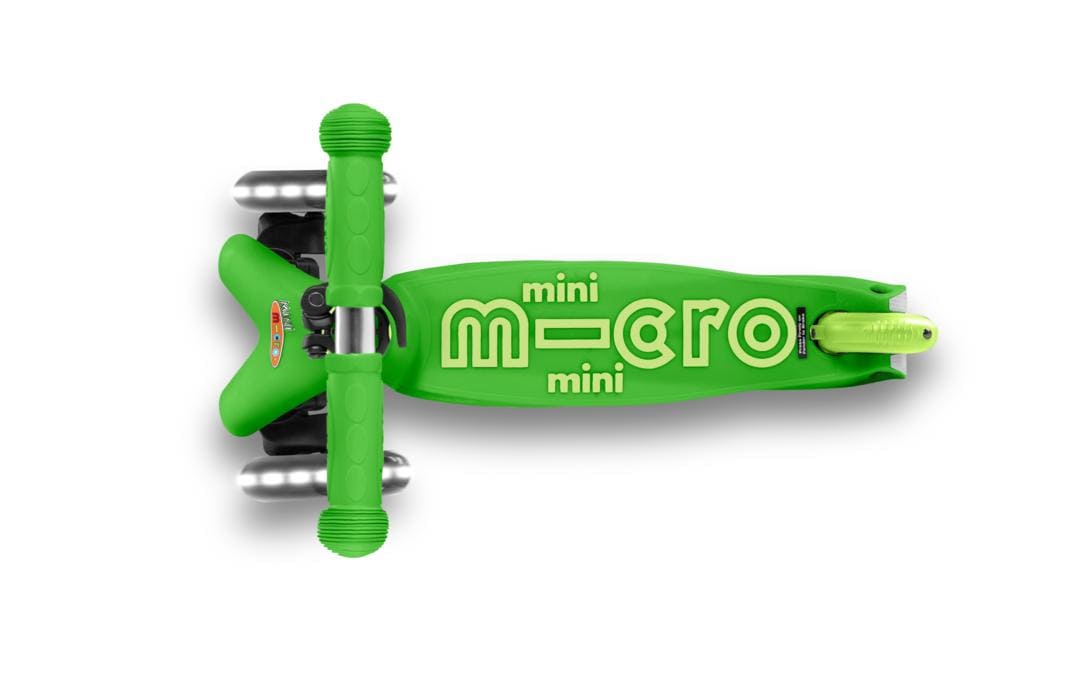 Kickboard Mini Micro Deluxe Green (LED)Kickboard