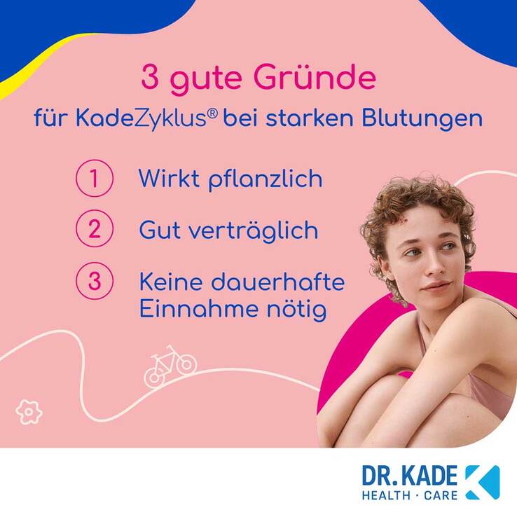 KadeZyklus bei starken Blutungen während der Menstruation, 20 St