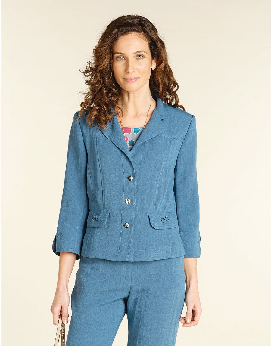 Veste tailleur chic bleue