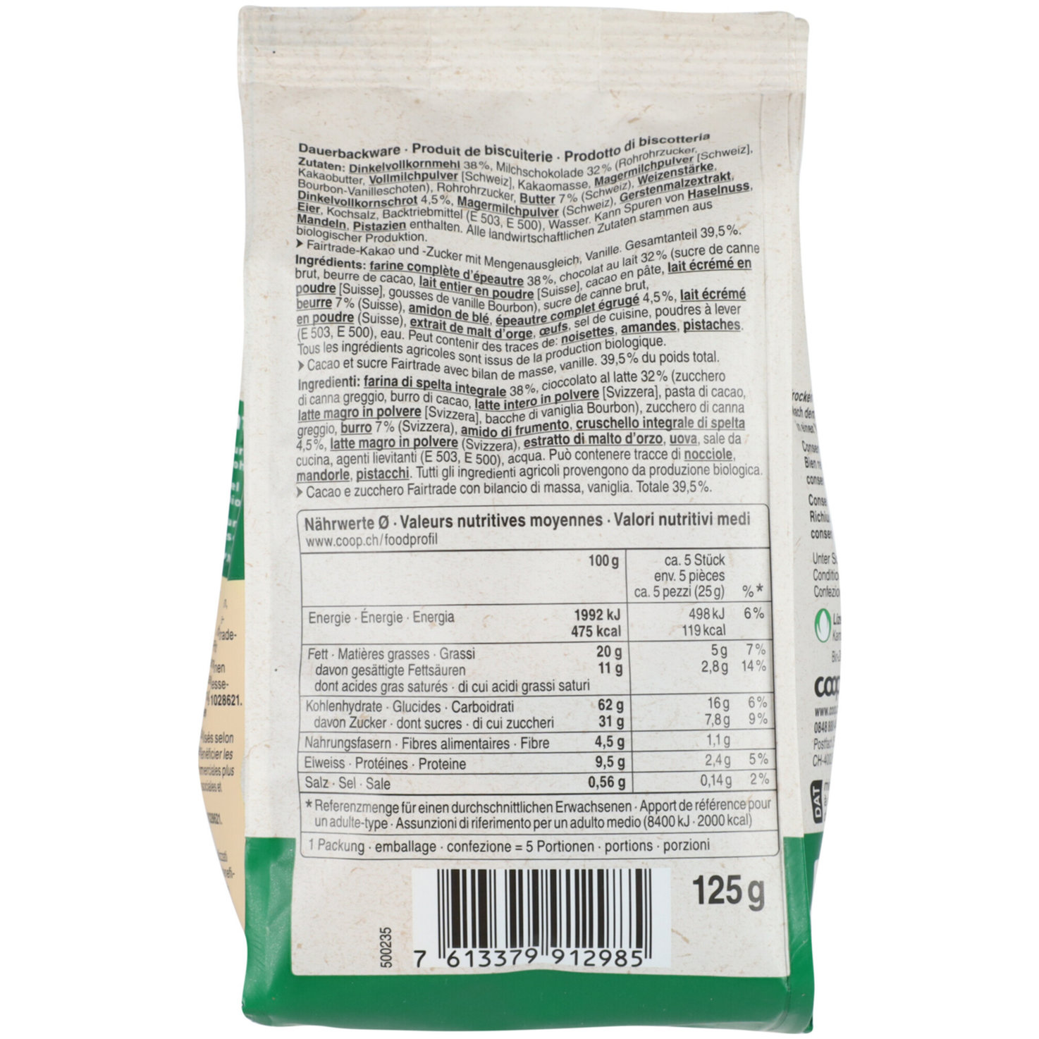 Naturaplan Bio Fairtrade Petite Beurre Schokolade & Dinkel Mini