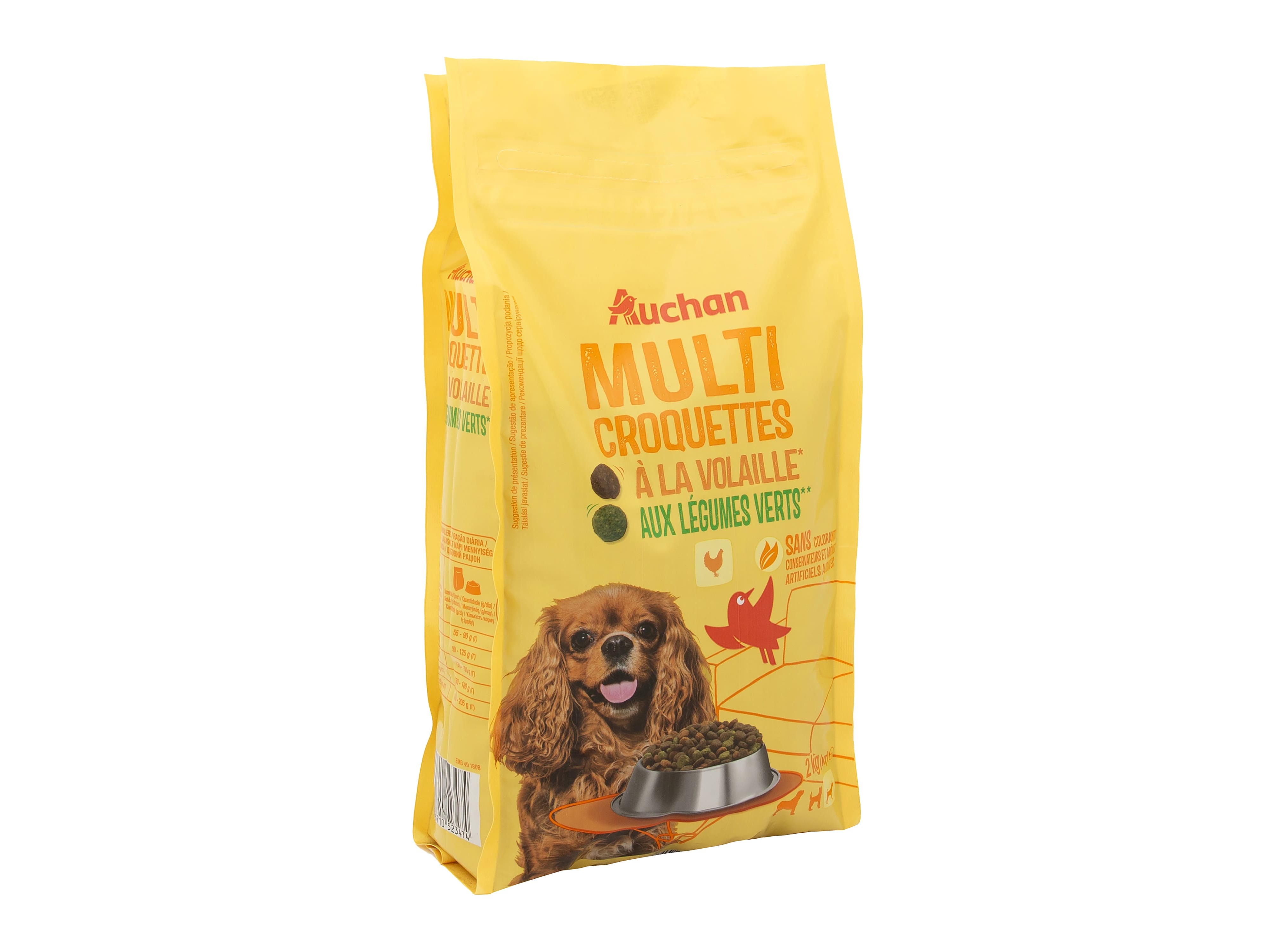 RAÇÃO PARA CÃO AUCHAN RAÇAS PEQUENAS COM AVES E COM LEGUMES 2KG