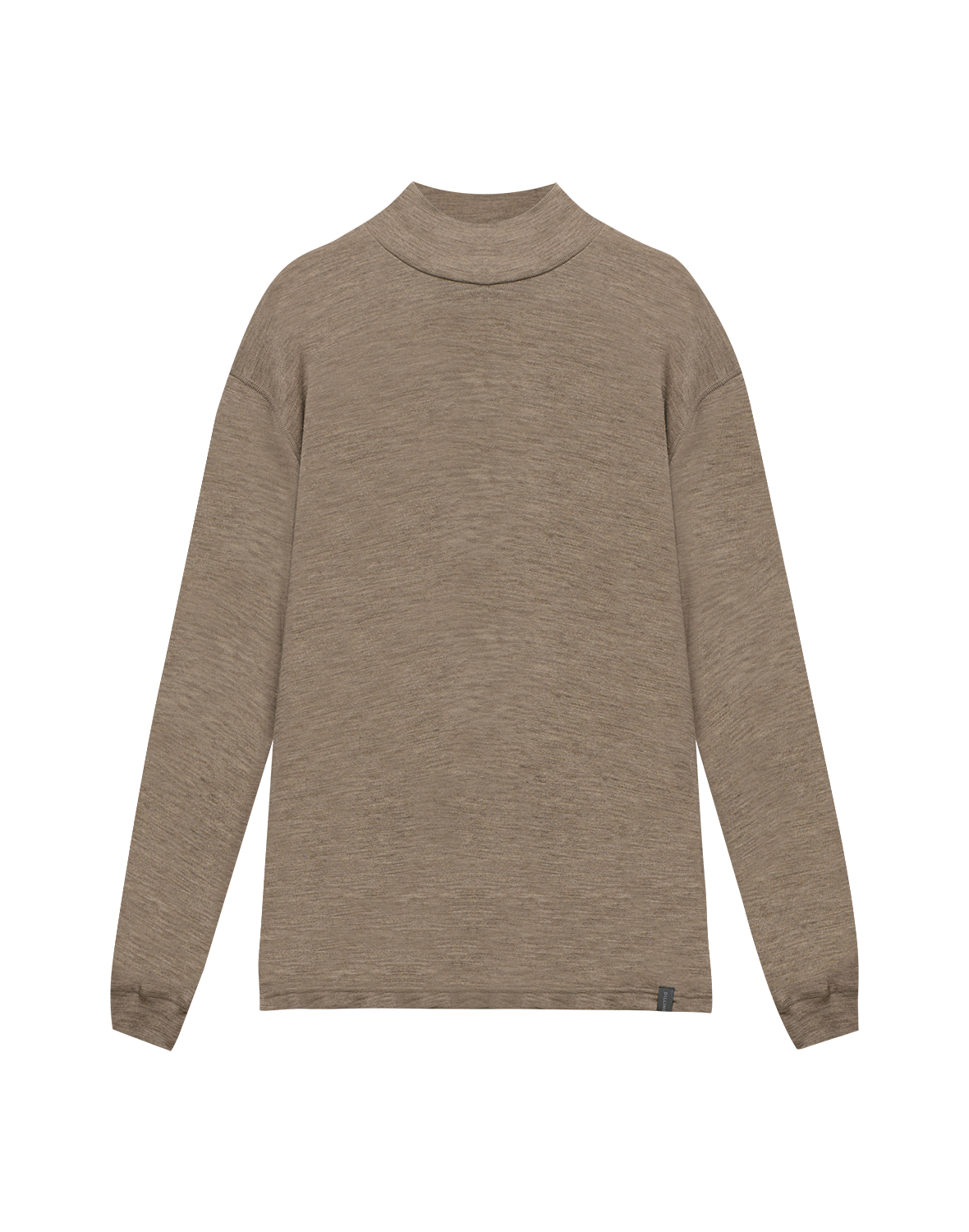 Plus size shirt met hoge kraag van merinowol voor dames