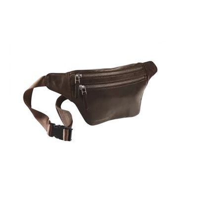 Maverick brown - Étui de ceinture - bum bag - cuir de vachette pleine fleur tanné végétal - brun