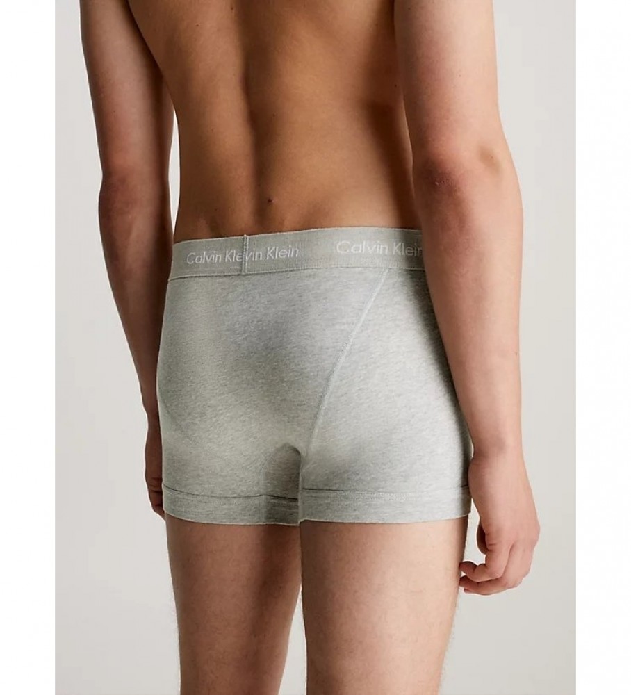 Pacote com 5 cuecas boxer Calvin Klein com logotipos multicoloridos