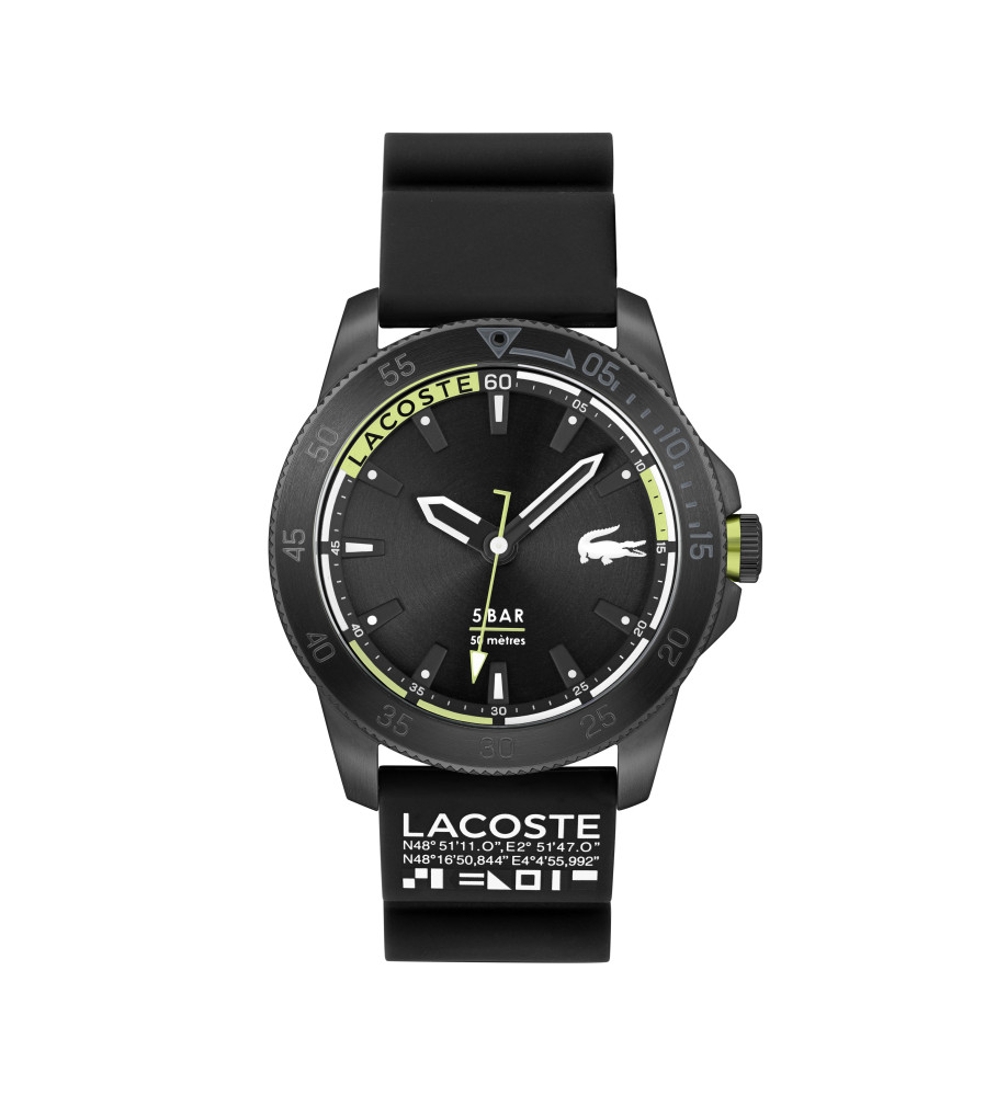 Relógio analógico Lacoste Regatta, preto