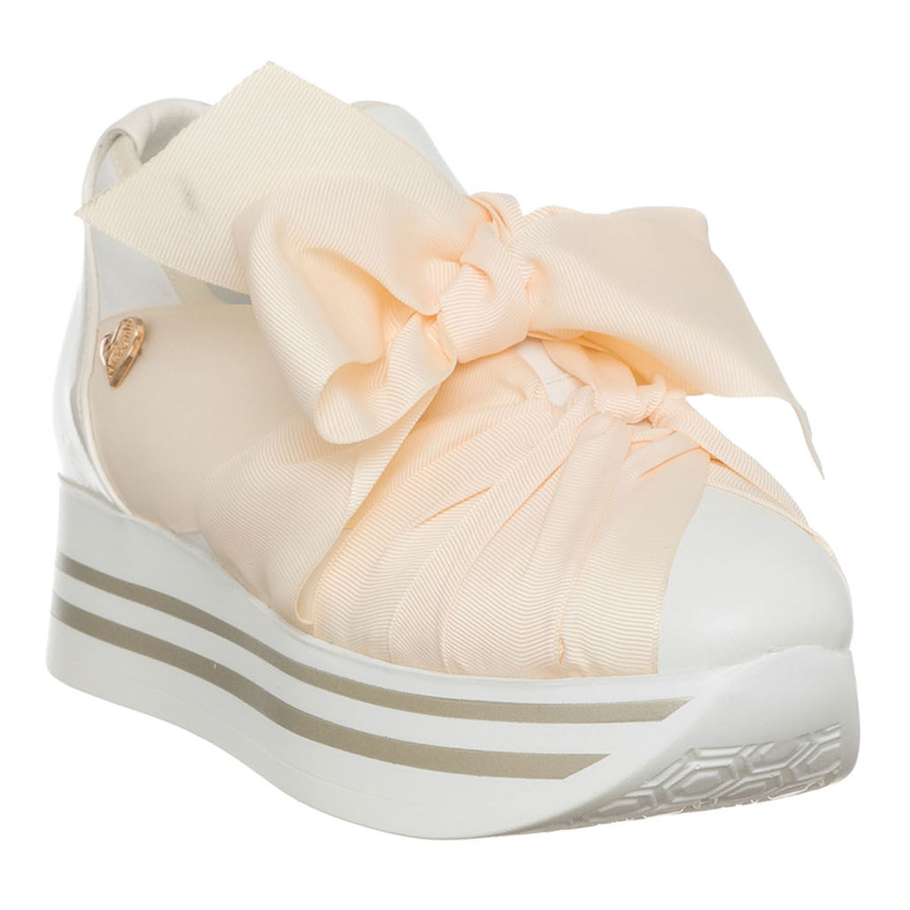 Tua By Braccialini Sneakers en Cuir Moma blanc/rose pale