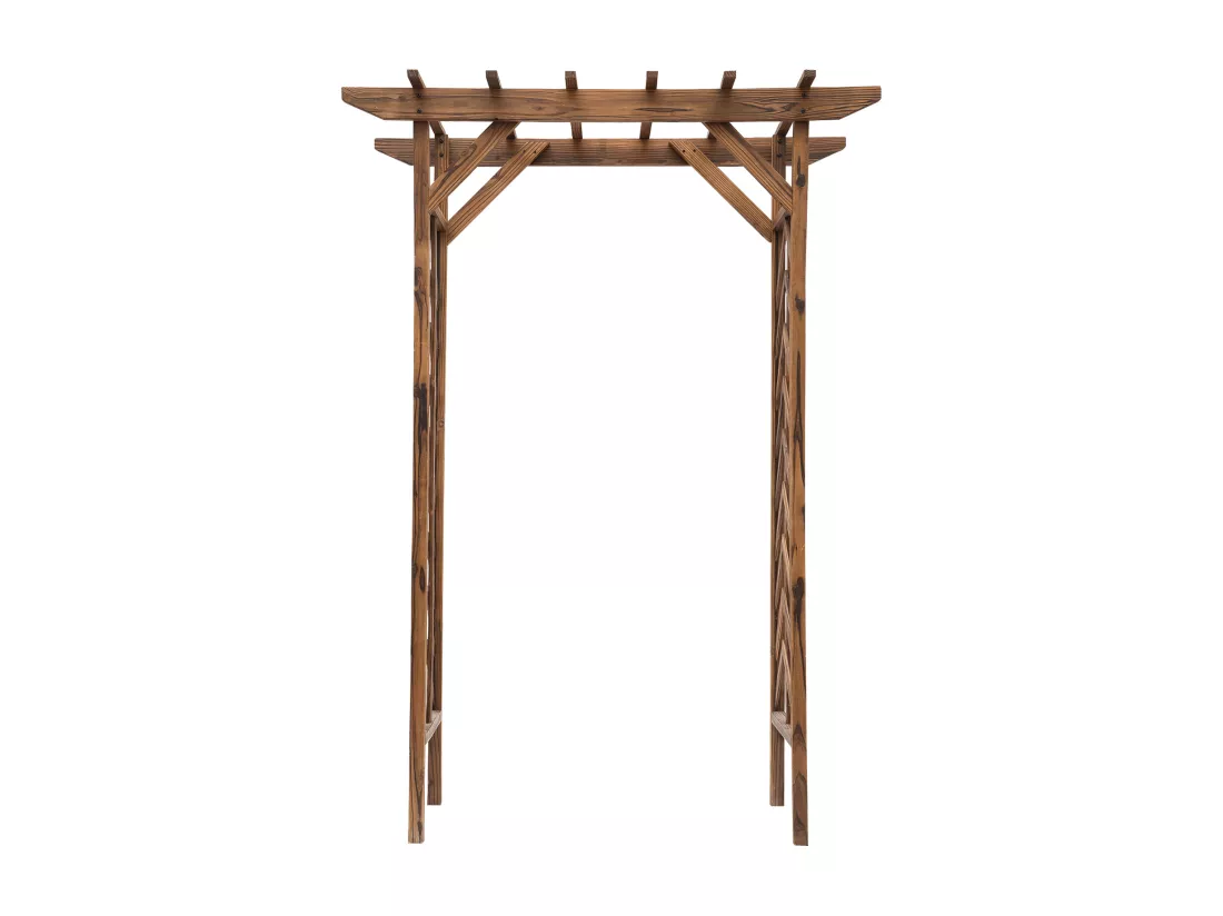Arche de jardin arche à rosiers style exotique dim. 140L x 65l x 200H cm bois de sapin