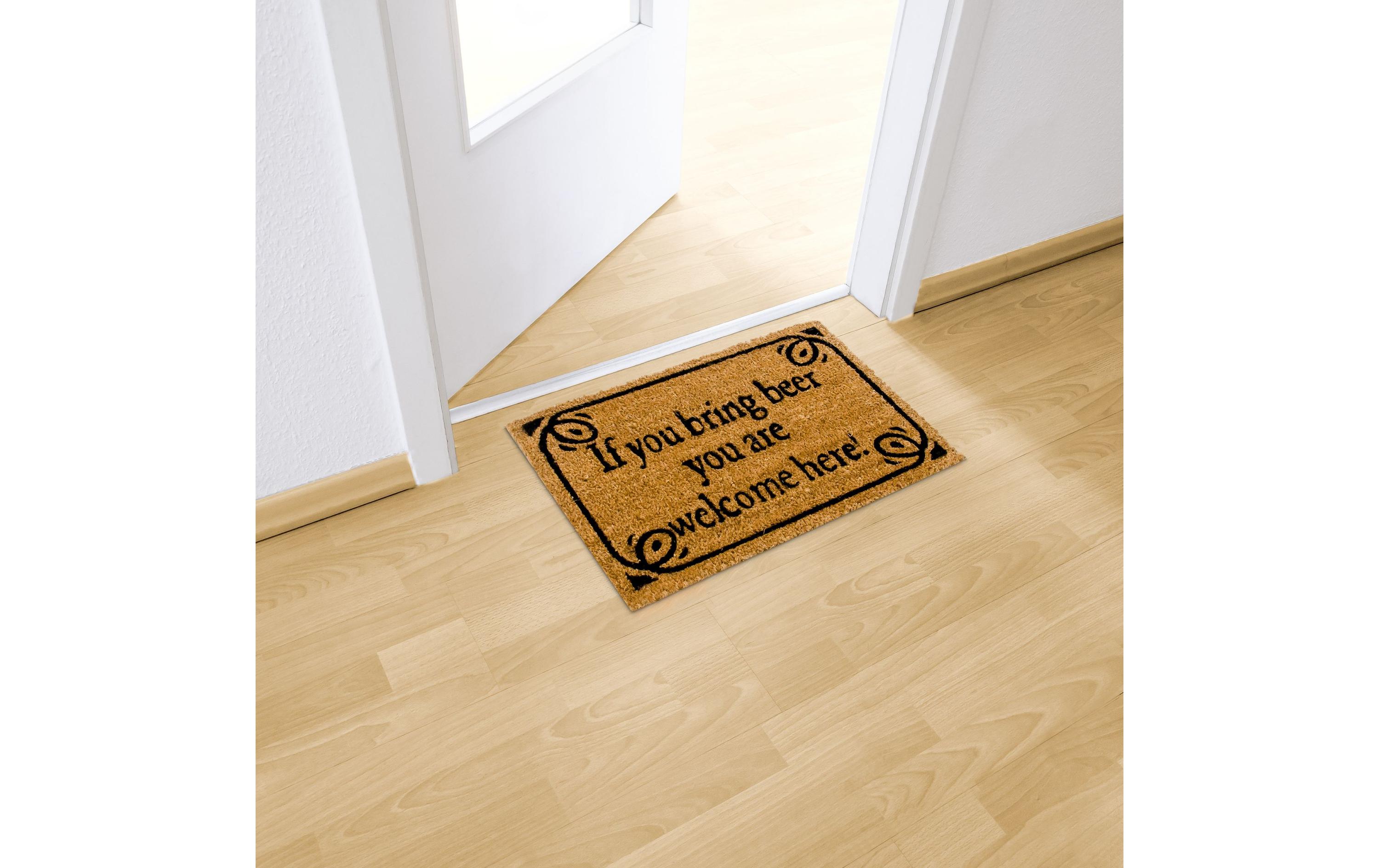 Fussmatte Bring Beer 40 cm x 60 cmSchmutzfangmatte aus Kokosfasern