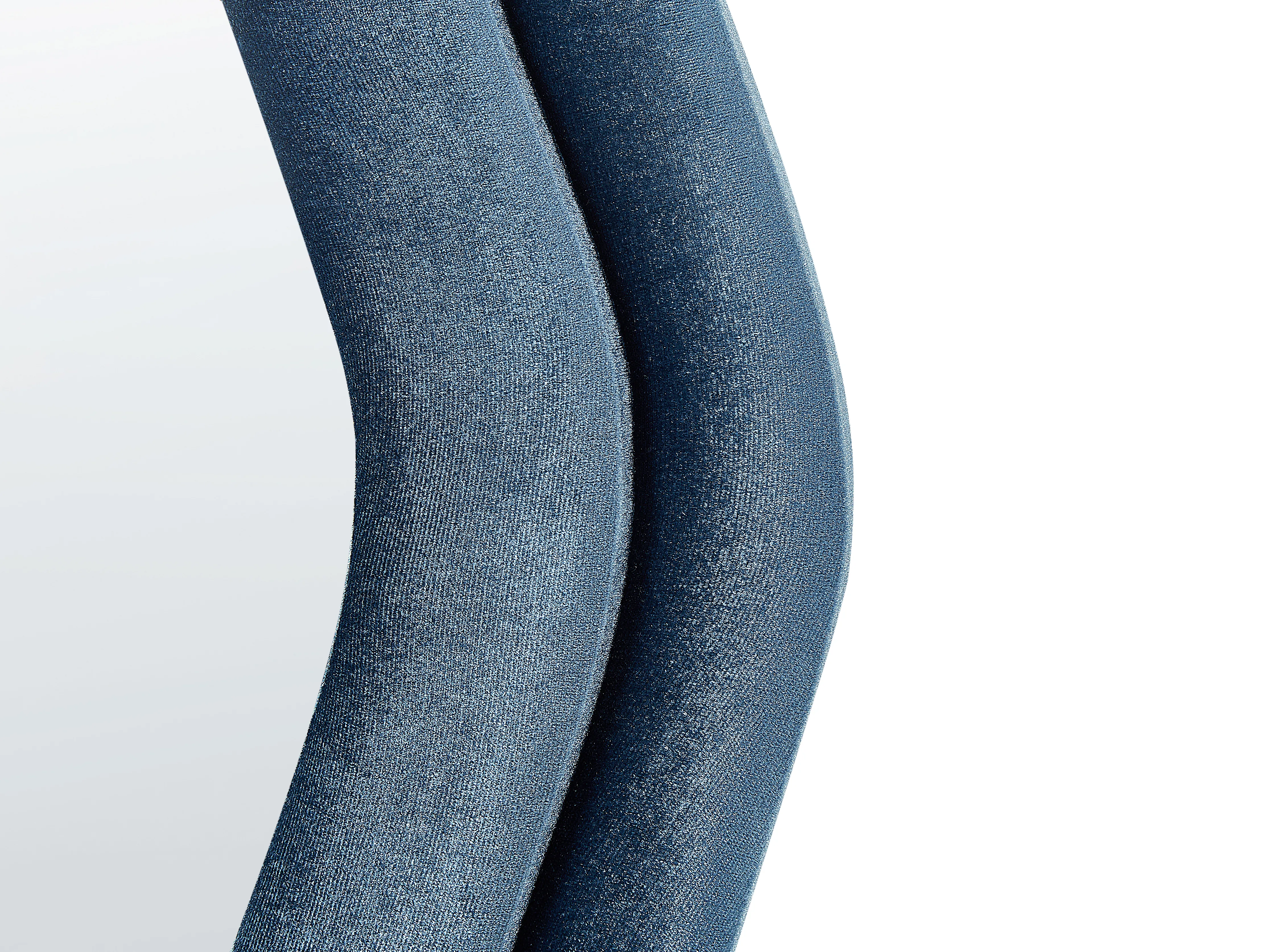Wandspiegel LACS 57 cm 160 cm Fluweel Blauw