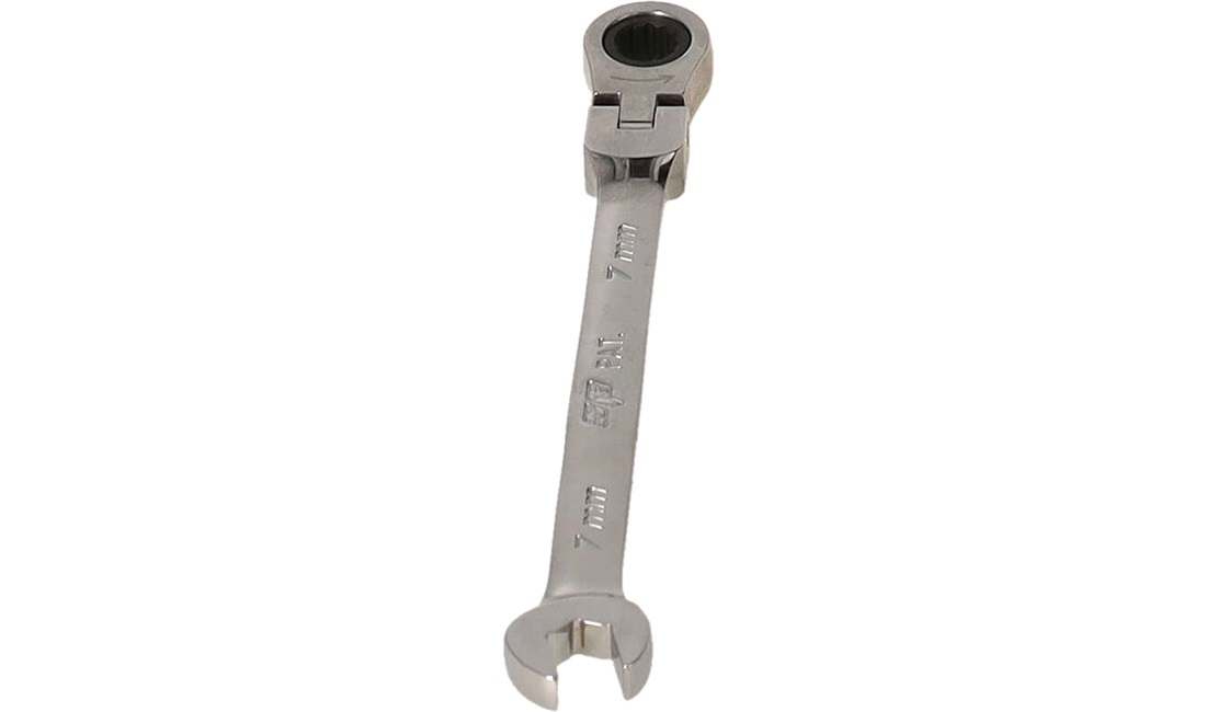 Ringgaffelnøgle 7mm m/skralde & flex