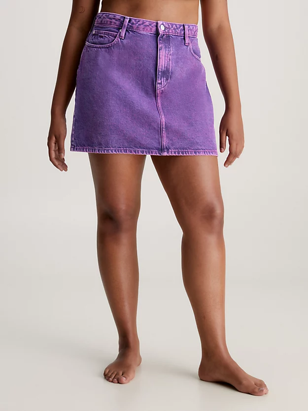 Minissaia jeans de cintura alta