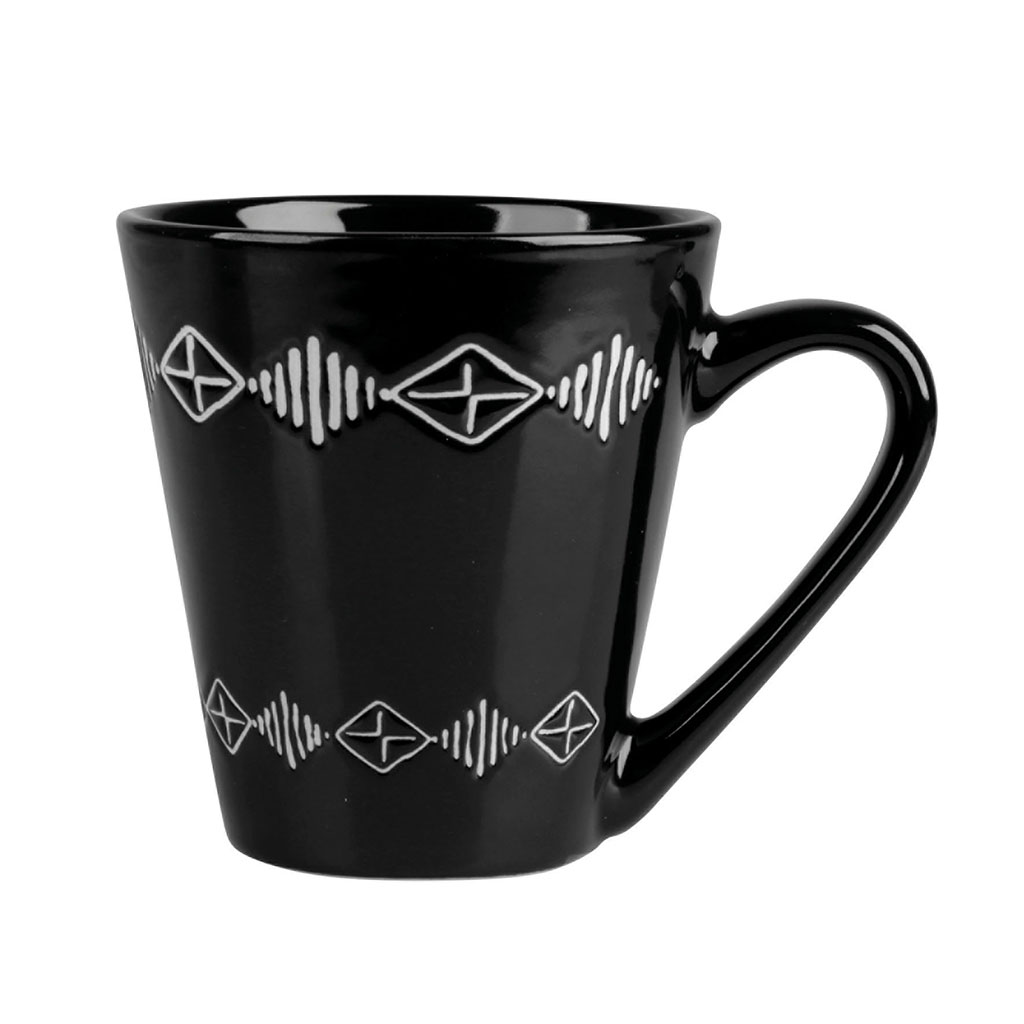 Tasse ETHNIQUE grès noir 18cl