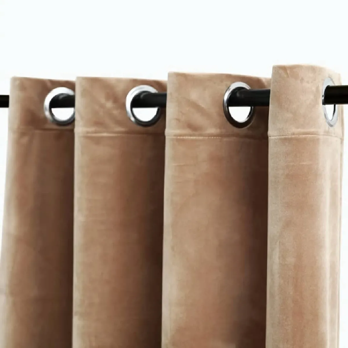 vidaXL Rideau occultant Velours - Beige 290x245 cm