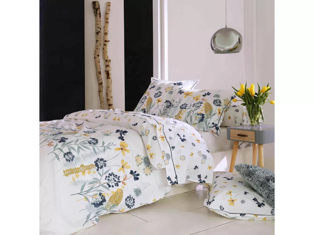 Housse de couette 140x200 cm Percale pur coton PETITE FOLIE Bleu