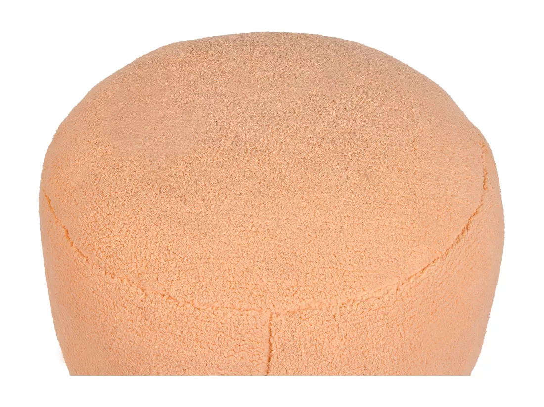 Pouf en tissu orange ADLANA