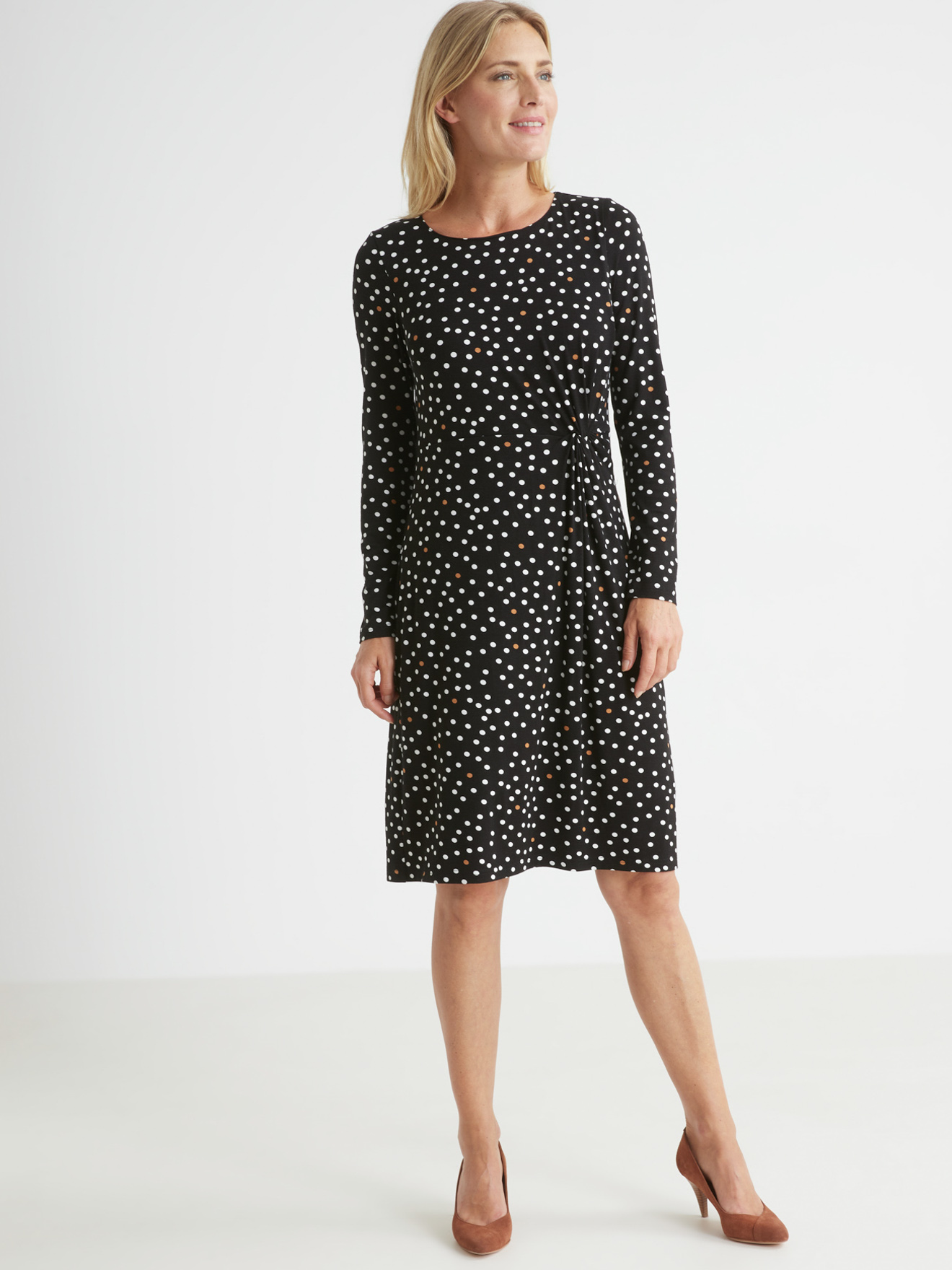 Robe maille fluide drapé fantaisie