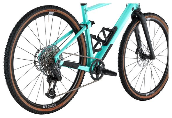 Vélo de Gravel BMC URS 01 LT Two Sram Rival eTap AXS / GX Eagle AXS 12V 700 mm Bleu Vert Minty Aqua 2024