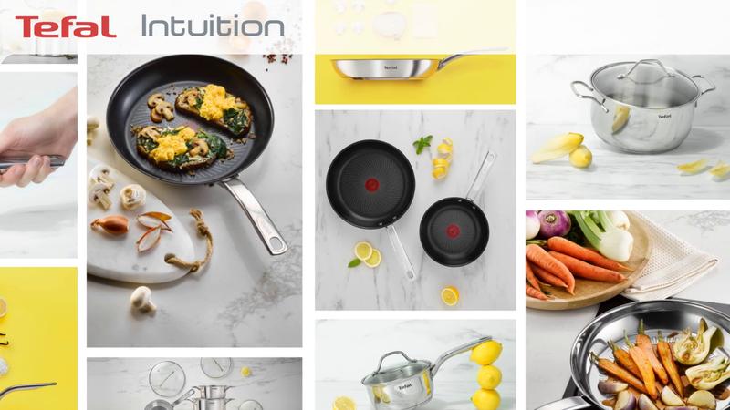 Intuition 4-delige pannenset (steelpan 16 cm, kookpan 16/20/24 cm) - inductie