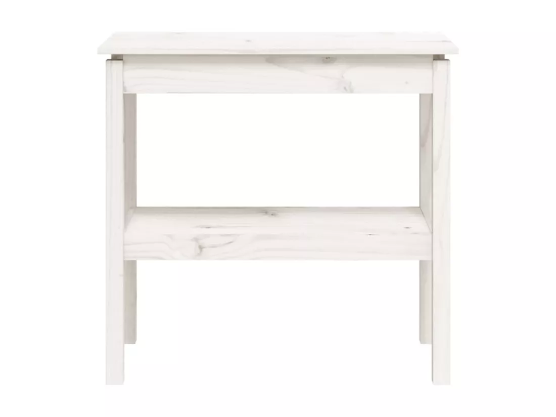 Table console Blanc 80x40x75 cm Bois de pin solide