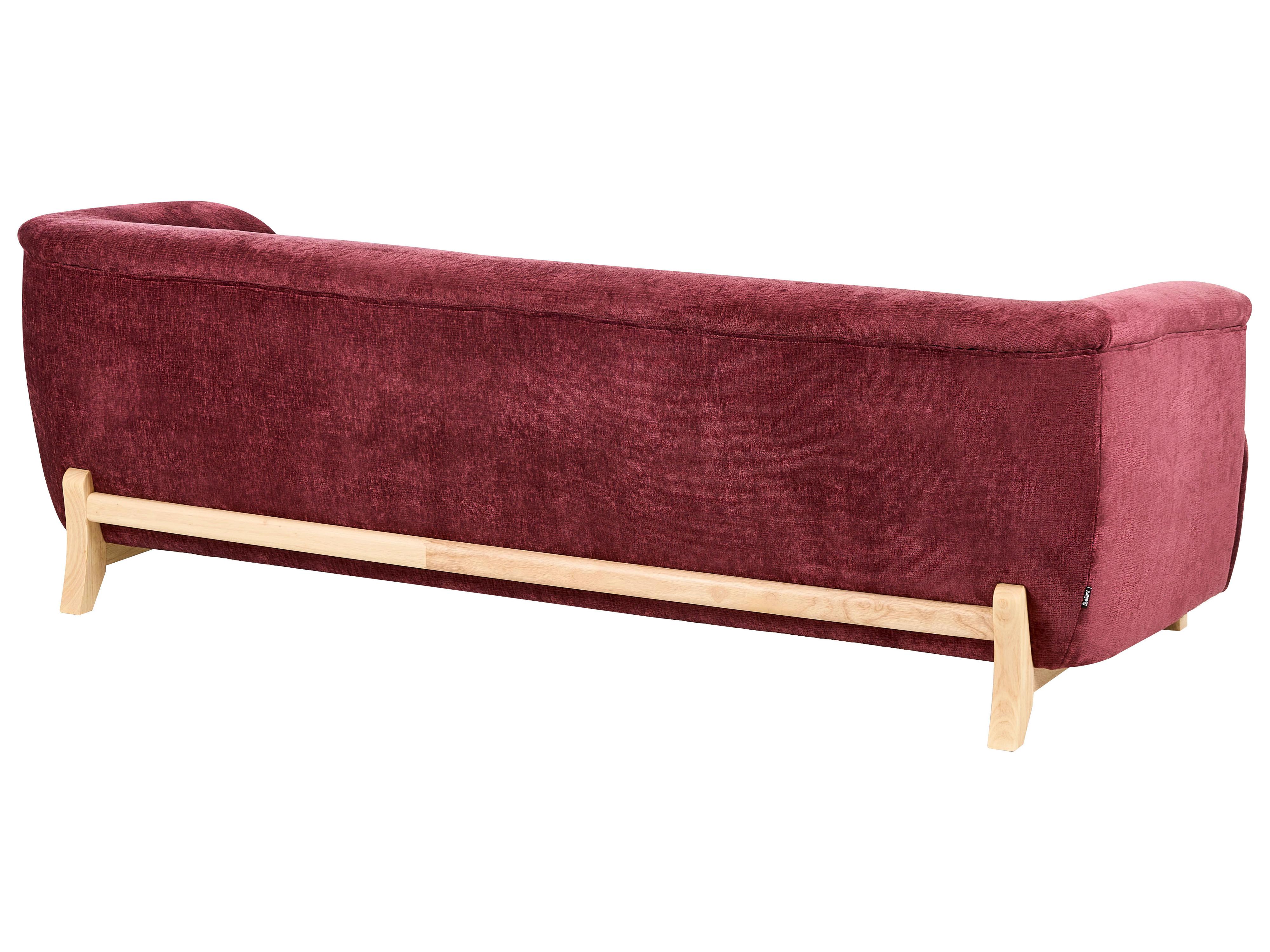 Bank 3-zits ALNOR Chenille Bordeauxrood