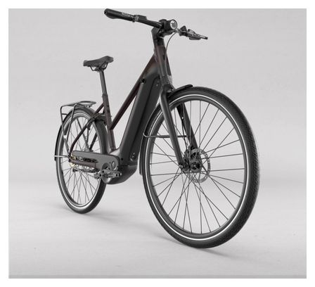 Vélo de Ville Électrique Btwin LD 920 E Cadre Bas Moteur Automatique Owuru 702Wh 700mm Noir